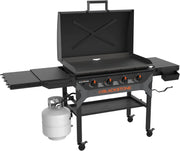 View Iron-Forged 36" Omnivore Griddle – Premium Powder-Coated Steel with Reinforced Hood, Black Finish image 1