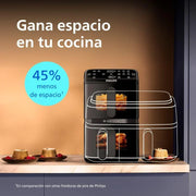 View Philips Airfryer Series 4000 Double Vertical Basket 10L – RapidAir Technology, Sync, 2 Baskets at Once, 45% Less Space, PFAS Free Ceramic Coating, image 2