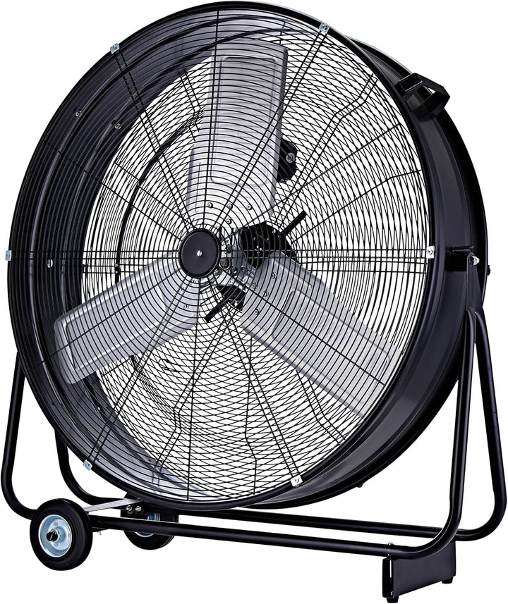 Be Cool Industrie-Windmaschine 75cm BCIWM75CM – Fahrbarer Trommelventilator, Ø 75 cm (30"), 300 Watt, Vollkupfermotor, 2 Geschwindigkeiten, Aluminium-