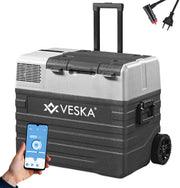 View Kompressor Kühlbox elektrisch, Gefriertruhe mit APP-Steuerung, USB-Anschluss, 12/24V, 230V, Räder, transportabler Kühlschrank, Kühltruhe, Gefrierbox image 1
