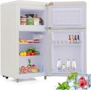 View Merax Kühlschrank mit Gefrierfach, Kühl-Gefrierkombination, klein Kühlschrank mit 51L und Gefrierschrank 21L, Leise, LED, Glasablagen, Gemüsefach, image 6