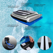 View Inflatable Paddle Board with Kayak Seat, 330 x 76 x 15 cm, up to 150 kg, Integrated Pad, Detachable Fin, Double Adjustable Paddle, Repair Kit, Blue image 5