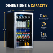 View 2026 Newair Refrigerador de Bebidas Independiente de Acero Inoxidable – 126 Latas – 18,9" image 5