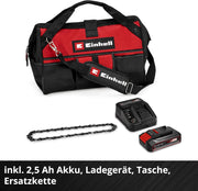 View Einhell Akku-Astkettensäge GE-PS 18/15 Li Bag Kit Power X-Change (18 V, Brushless, 12,5 cm Schnittlänge, inkl. 2,5 Ah Akku, Ladegerät, Ersatzkette, image 6