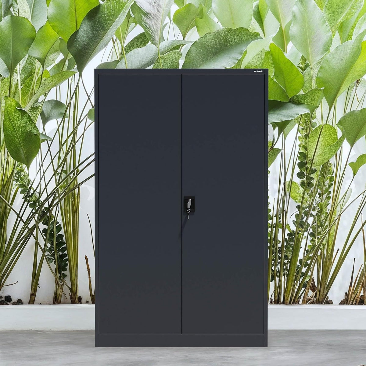 Jan Nowak Metallschrank Jan II 185 x 115 x 40 cm - Aktenschrank abschließbar mit 2 Türen, Mehrzweckschrank mit 5 Ebenen, Büroschrank aus Stahlschrank