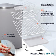 View Stillstern Mini Gefrierschrank (42L) -18°C, Eiswürfelschale, Schloss, Türanschlag wechselbar, 4-Sterne Tiefkühlschrank für Camping/Büro Gefriertruhe image 4