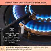 View Klarstein Cocina de Gas Butano, Placa de Gas 4 Fuegos 8000W, Placa Vitroceramica Gas Integrada para Cocina, Placa Gas Butano de Diseño, Encimera Gas image 5