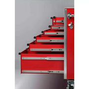 View Heavy-Duty 72 in. W x 24 in. D 15-Drawer Tool Chest Mobile Workbench with Stainless Steel Top and Dual Locks in Red image 6