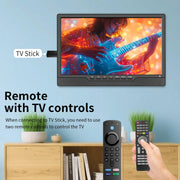 View KCR Televisión, TV de 12 V con sintonizador digital DVB-T2, HDMI, USB, control remoto, portátil para dormitorio, cocina, caravana, 14 pulgadas, color image 5