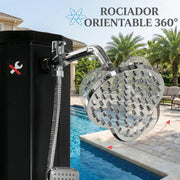 View Outsunny Ducha Solar de Exterior 35 L con 2 Cabezales de Ducha y Grifo para Agua Caliente 0-55°C Ducha de Jardín para Piscina Playa Patio image 5