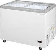 View GastroHero Eiscreme Gefriertruhe 284 Liter Tiefkühltruhe LED Beleuchtung Schiebeglasdeckel Rollen Gefrierschrank Gewerbe Eis Truhe Verkauf –18 °C image 3
