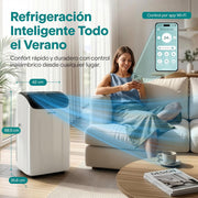 View SereneLife Aire Acondicionado Portátil 14000 BTU con WiFi, Climatizador 3 en 1 Frío, Ventilación y Deshumidificador, Smart con Kit de Ventana, para image 2