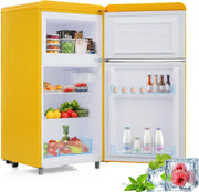 View Merax Kühlschrank mit Gefrierfach, Kühl-Gefrierkombination, klein Kühlschrank mit 51L und Gefrierschrank 21L, Leise, LED, Glasablagen, Gemüsefach, image 3