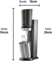View SodaStream Crystal 3.0 Wassersprudler mit 2x Quick-Connect CO2-Zylinder und 2x Glaskaraffen image 2