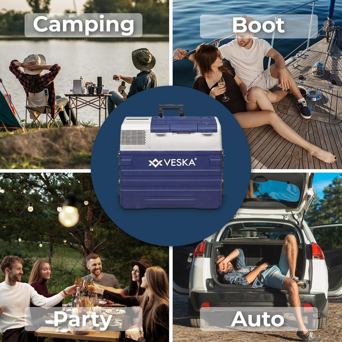 Kompressor Kühlbox elektrisch, Gefriertruhe mit APP-Steuerung, USB-Anschluss, 12/24V, 230V, Räder, transportabler Kühlschrank, Kühltruhe, Gefrierbox