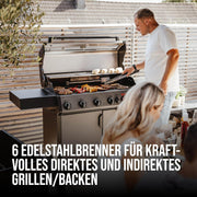 View Enders Gasgrill Hyde 6 SIKR Turbo, 6-Brenner aus Edelstahl für kraftvolles direktes und indirektes Grillen, 800 °C TURBO ZONE, SWITCH GRID, Infarot- image 4