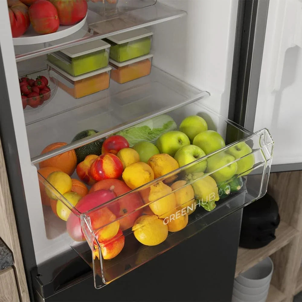 Cecotec Frigorífico Combi 2 Puertas con dispensador de agua Bolero CoolMarket Combi 296 DF WD Dark E. 296L, 60cm de ancho, Funciones FastCooling,