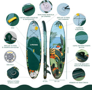 View HUIIKE Tabla Paddle Surf Hinchable con Accesorios Incluidos, Remo, Quillas, Inflador. Stand Up Paddle Board Gran Estabilidad y Resistencia. 305 x 84 x image 2