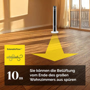 View Yoer 29dB Leiser Turmventilator, Ionisator, 10 m Reichweite, Neigungswinkeleinstellung, 12 Geschwindigstufen, 4 Modi, 12 Std. Timer, 90° Oszillation, image 4