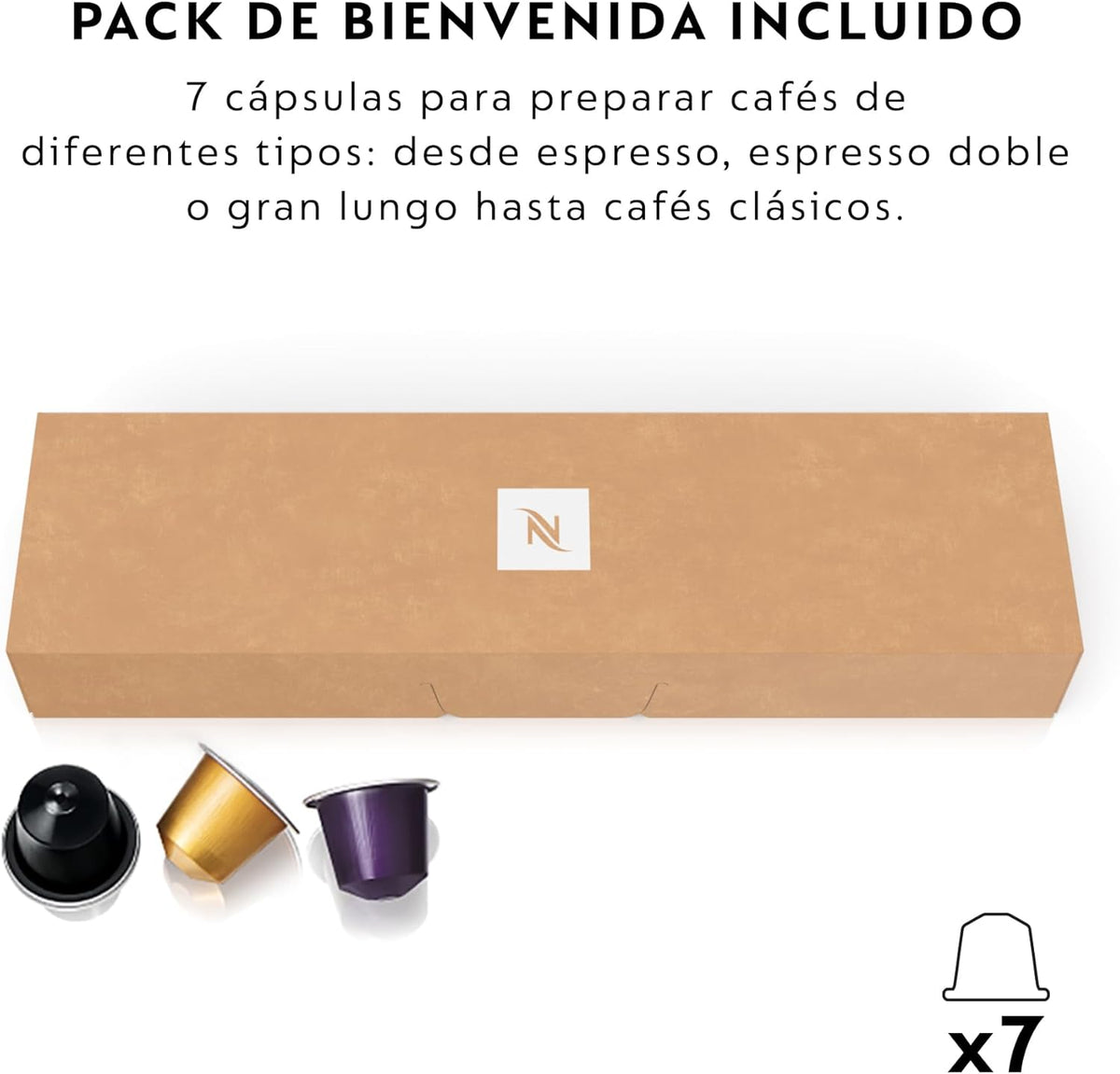 Nespresso De'Longhi Inissia EN80.B Coffee Machine for Nespresso Capsules 19 Bar Automatic Shut-off Black