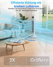 View Timiyou Turmventilator 20dB Sehr Leiser für Schlafzimmer & Kühlung mit Fernbedienung | 3 Geschwindigkeitsstufen, 12h Timer, 60° Oszillation, image 3
