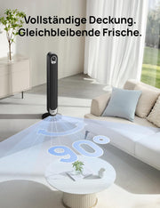View Dreo Smart 20dB DC Motor Turmventilator Leiser, 11M Windentfernung Ventilator mit Fernbedienung,9 Stufen 4 Modi, 90° Oszillierender Standventilator image 6