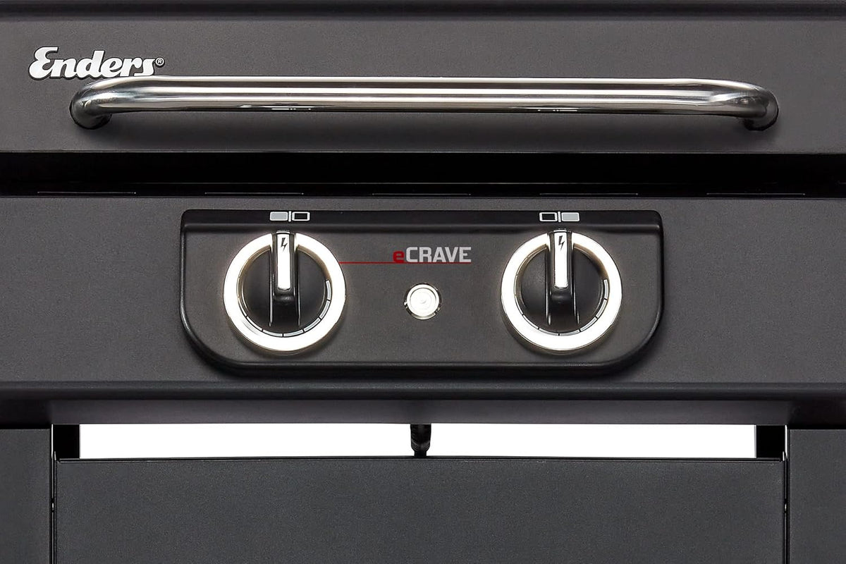 Enders Elektrogrill eCRAVE 2, mit Gussrost, Grillwagen mit viel Stauraum, SIMPLE CLEAN Reinigungssystem, 2 leistungsstarke Heizelemente, formstabile