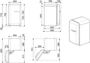 View Smeg, FAB5LDPB6 Minibar Kühlschrank, Vintage, eine Tür, 34 l, Scharniere links, statische Kälte, 2 verstellbare Einlegeböden, Flaschenhalter und LED- image 5