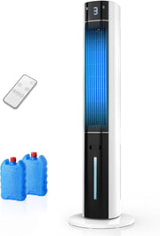 View Turmventilator Luftkühler mit Wasserkühlung - Mobile Klimaanlage ohne Abluftschlauch, Ventilator mit Kühlung Leise, 3 Modi-12H Timer-Aroma- image 1