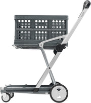 View Vielseitig einsetzbare, funktionale, zusammenklappbare Karren | Mobiler Klappwagen | Einkaufswagen mit Aufbewahrungskiste (schwarz) image 3