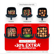View Moulinex Freidora de Aire Easy Fry XL Surface, 2200 W, Doble Resistencia, Cocción Uniforme, Cesta Ancha, 10 Programas Automáticos, Horno para Pizzas, image 5