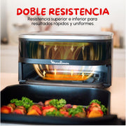 View Moulinex Freidora de Aire Easy Fry XL Surface, 2200 W, Doble Resistencia, Cocción Uniforme, Cesta Ancha, 10 Programas Automáticos, Horno para Pizzas, image 6