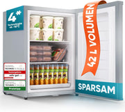 View Stillstern Mini Gefrierschrank (42L) -18°C, Eiswürfelschale, Schloss, Türanschlag wechselbar, 4-Sterne Tiefkühlschrank für Camping/Büro Gefriertruhe image 1