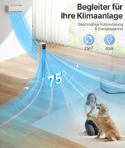View Turmventilator Luftkühler mit Wasserkühlung - Mobile Klimaanlage ohne Abluftschlauch, Ventilator mit Kühlung Leise, 3 Modi-12H Timer-Aroma- image 3