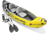 View Intex Explorer K2 Kayak, 2-Person Inflatable Kayak Set with Aluminum Oars and High Output Air Pump image 1