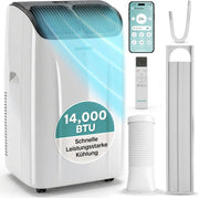 View SereneLife Klimaanlage Mobil 14000 BTU – Kleine Klimaanlage für Zimmer bis 33 m² | WiFi | Kühlung, Entfeuchter & Ventilator | 51 dB image 1