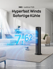View DREO Turmventilator mit Wasserkühlung, 110 cm Luftkühler mit Wasserkühlung Leise, 4-Geschwindigkeiten-4-Modi Verdunstungskühler, APP-Steuerung, image 2