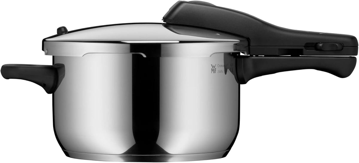 WMF Perfect One Pot Schnellkochtopf Induktion Set 2-teilig, Dampfkochtopf 4,5l, 3l, großes Kochsignal, 2 Kochstufen, abnehmbarer Deckelgriff, für alle