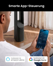 View Pro Breeze 101cm rotorloser Ventilator - Smart Home Ventilator mit WLAN, Fernbedienung, LED Display, 6 Geschwindigkeiten - Turmventilator sehr leise, image 4