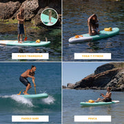 View HUIIKE Tabla Paddle Surf Hinchable con Accesorios Incluidos, Remo, Quillas, Inflador. Stand Up Paddle Board Gran Estabilidad y Resistencia. 305 x 84 x image 5