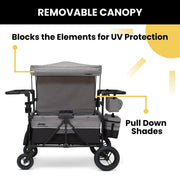 View Jeep Wrangler Deluxe 4 Seater Stroller Wagon by Delta Children image 3