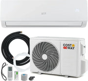 View COSTWAY Aire Acondicionado Split, 2,6 kW, Aire Acondicionado con Calefacción con Bomba de Calor,Refrigerante: R32, Calefactor y Refrigerador con Kit image 1