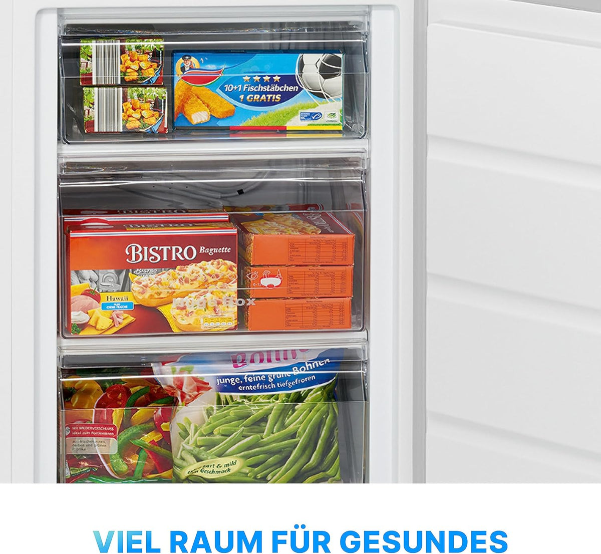 Bomann Gefrierschrank 85L Nutzinhalt, Gefrierschrank klein mit 3 Schubladen, wechselbarer Türanschlag, Freezer mit 4 Sterne-Kennzeichnung, leise &