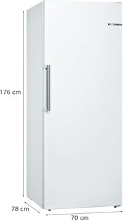 View Bosch GSN54AWCV Serie 6 - Congelador XXL (176 x 70 cm, extra ancho, 327 L, NoFrost nunca más descongelar, iluminación LED uniforme, espacio para image 6