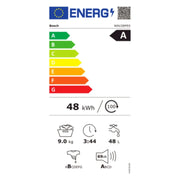 View 2025 Lavadora Bosch Serie 8 WAV28M93 de carga frontal 9 kg, 1400 rpm, Aluminio, Blanco image 5