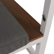 View Mendler Aluminium Lounge-Gartenliege HWC-M63b, XL Sonnenliege Daybed, 10cm-Polster 200cm - weiß Polster grau image 5
