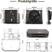 View Elektrische Klimaanlage 12 V Unter-Armaturenbrett-Klimatisierungs-Kit 12 Volt Universal-Auto-Klimaanlage Geeignet für Van, Auto, Wohnmobil, LKW, Boot, image 2