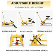 View Lawn Mower Lift with Hydraulic Jack, 26 Inches Lawn Mower Lift, Welded Solid Steel Construction, Weight Capacity 500 LBS, for Riding Lawn Mowers image 2