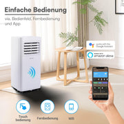 View BE COOL Mobiles Klimagerät 7000 BTU mit WLAN, 3in1 Klimaanlage zum Kühlen, Entfeuchten & Lüften, für Räume bis 24 m², Fernbedienung, Timer, image 3