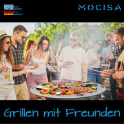 View Universal BBQ Grillplatte 100 cm | Feuerplatte | Fassgrill | Kugelgrill | 100 cm Stahl blank Stärke 6mm | Made in Bavaria | Plancha | Feuerring | image 3